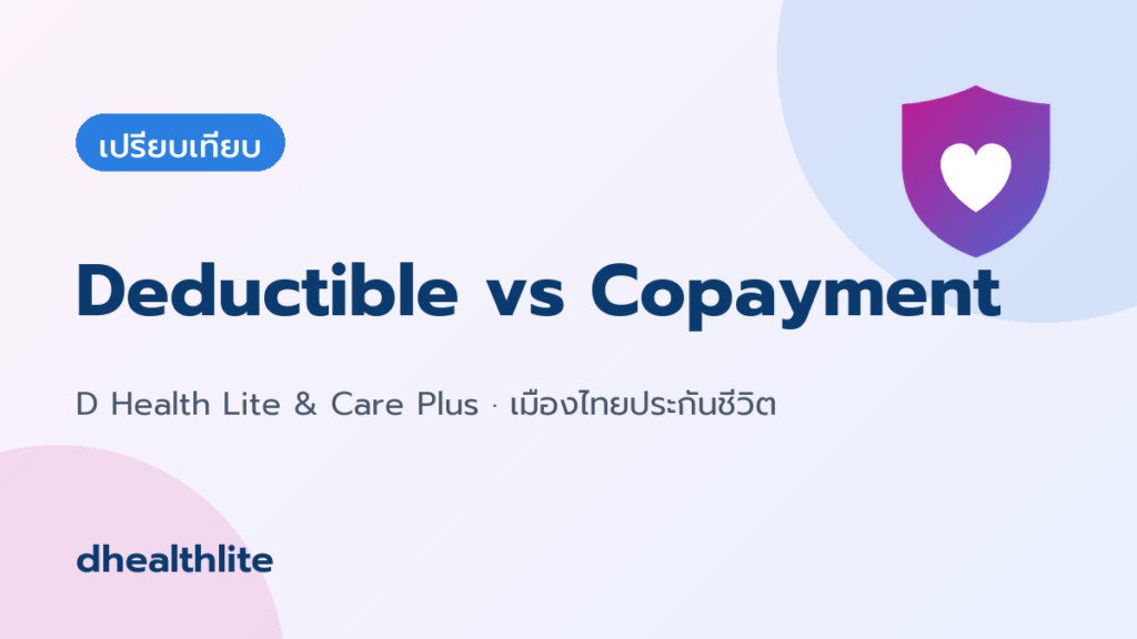 Deductible กับ Copayment ต่างกันอย่างไร? เลือกแบบไหนให้เบี้ยถูกลงแต่ยังคุ้ม
